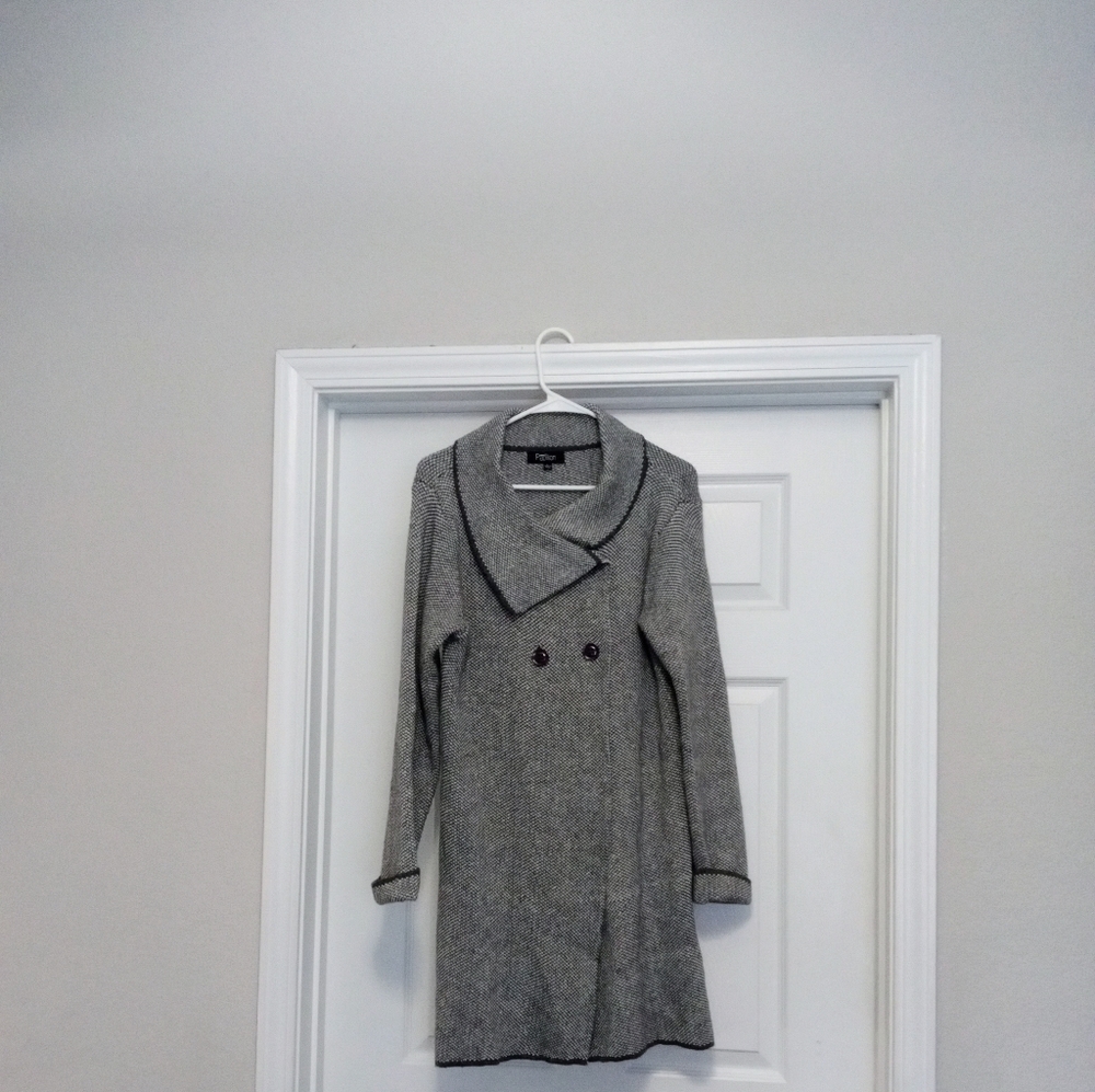Long double breasted sweater size large